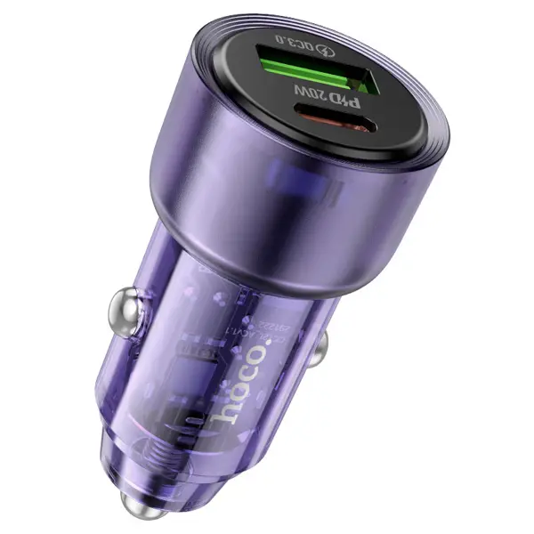 Автомобільне зарядне HOCO Z52 Spacious PD38W чорний від батарейки.com.ua