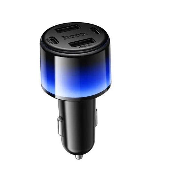 Автомобільне зарядне Hoco Z69 2PD20W 2Type-C+2USB чорне від батарейки.com.ua
