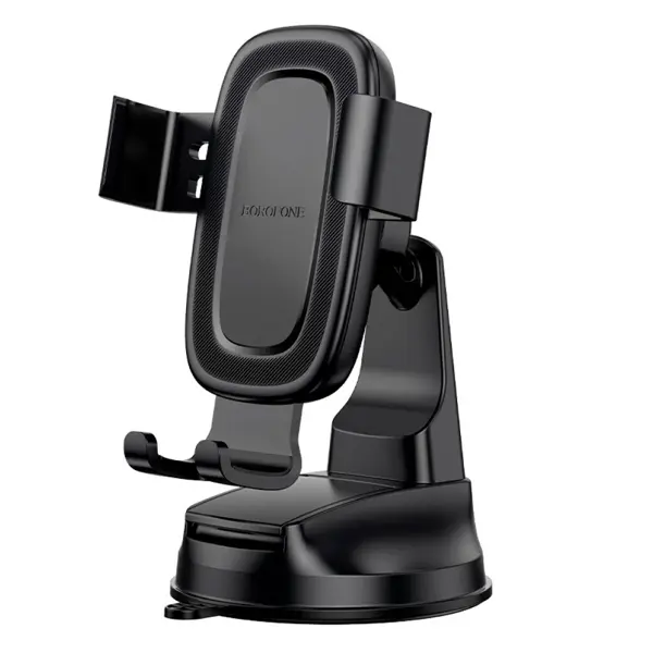 Автотримач BOROFONE BH130 на присосці, з автозахопленням чорний від батарейки.com.ua