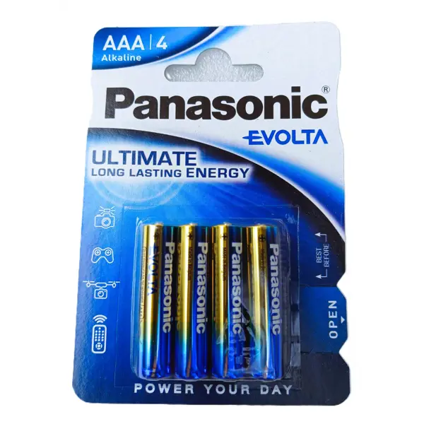 Батарейка PANASONIC LR03 Evolta 4BL від батарейки.com.ua
