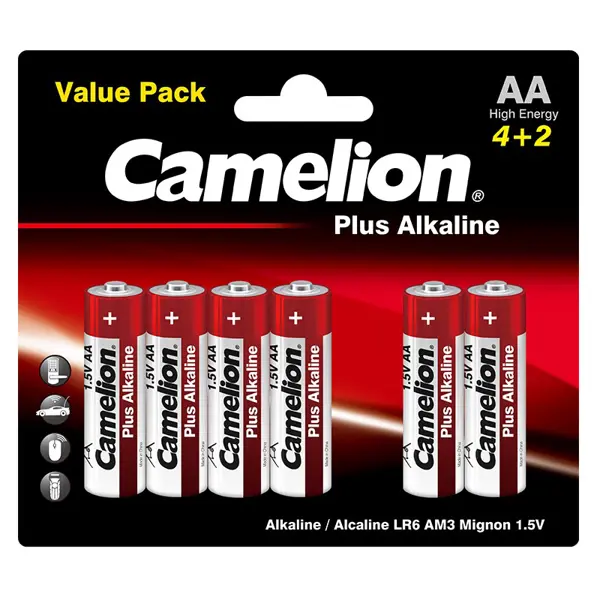 Батарейка CAMELION LR 6 / 4+2 BL (Plus Alkaline)