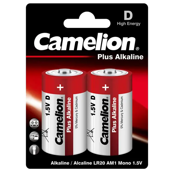 Батарейка CAMELION LR20 / 2 BL (Plus Alkaline) на батарейки.com.ua