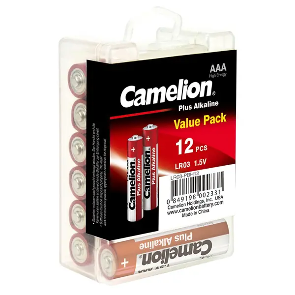 alt=Батарейка CAMELION LR 03/12 Pack (Plus Alkaline) - купити на батарейки.com.ua