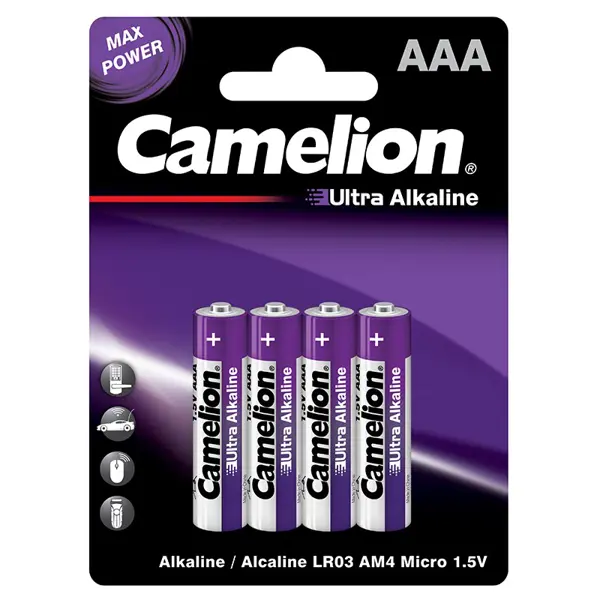 Батарейка CAMELION LR 03 ААА Ultra Alkaline 4 BL 48уп від батарейки.com.ua