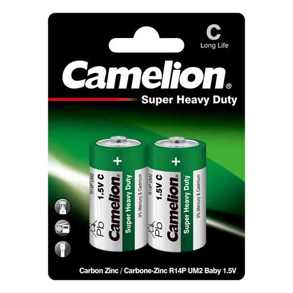  Батарейка CAMELION R14 / 2 BL ( Green ) - купити на <a href=https://xn--80aabspfh9bq.com.ua/>батарейки.com.ua</a>