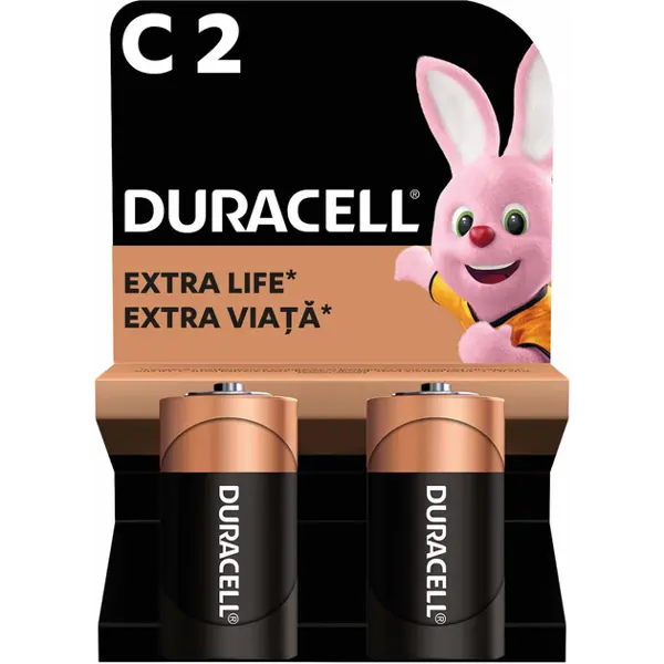 Батарейка DURACELL C/LR14/ MN1400 04*10 1x2 шт. - купити на батарейки.com.ua
