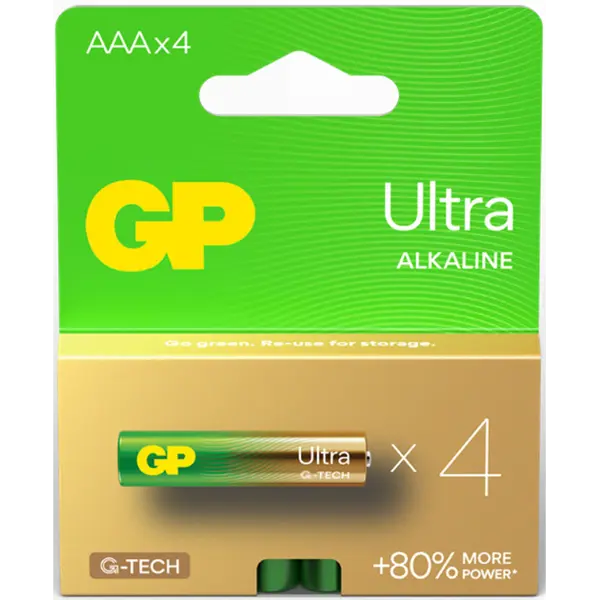 Батарейка GP LR03 AAA (24AUETA21-2GSB4) Ultra 4BL від батарейки.com.ua