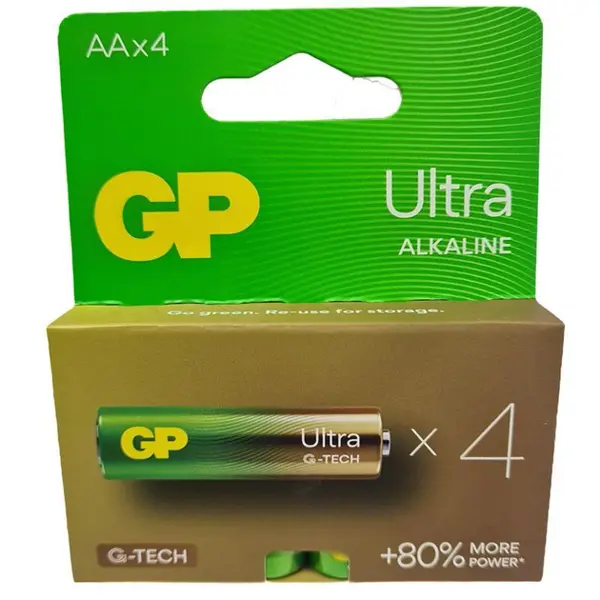 Батарейка GP LR06 (15AU-U4) Ultra 4BL  від батарейки.com.ua