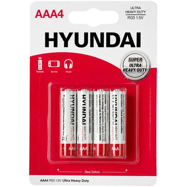 Батарейка HYUNDAI R-03/4bl Heavy Duty 48 упакування – батарейки.com.ua