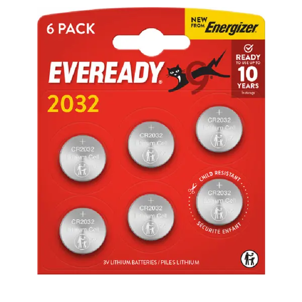 Батарейка літієва ENERGIZER EVEREADY CR2032 6BL від батарейки.com.ua