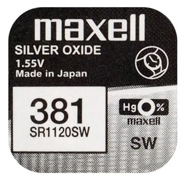 Батарейка в годинник MAXELL SR1120 SW (381) 1х10 (NEW EUROPE) - купити на батарейки.com.ua