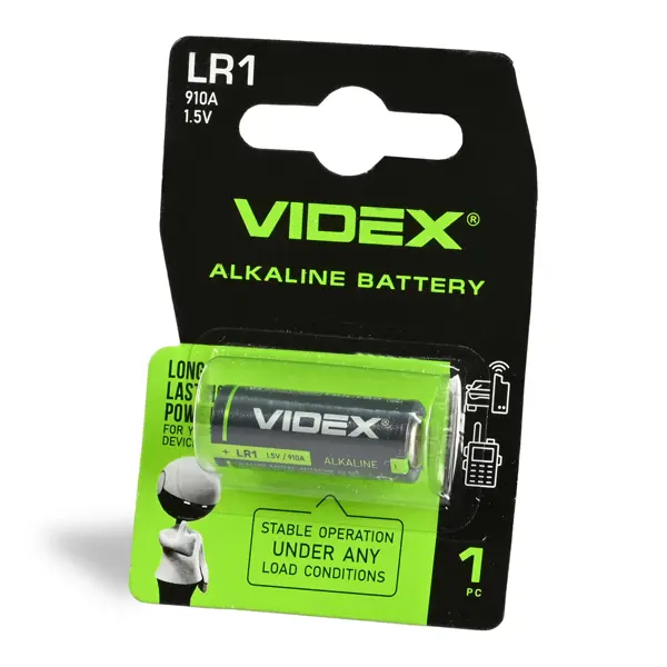 Батарейка Videx LR1 блистер 1шт від батарейки.com.ua