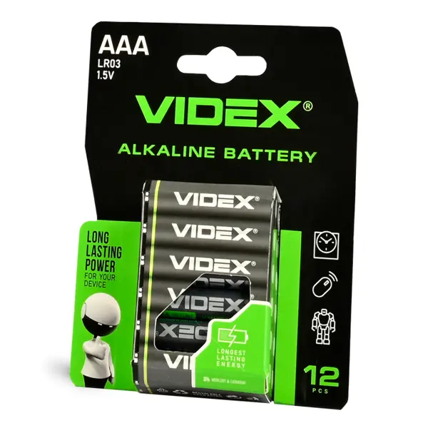 Батарейки Videx LR03 12bl від батарейки.com.ua