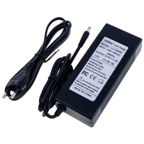Блок живлення, Зарядне LiitoKala Lii-336200 Li-Ion 8s 33.6V 2A, 100-240 VAC, Роз'єм: 5,5x2,1 від батарейки.com.ua
