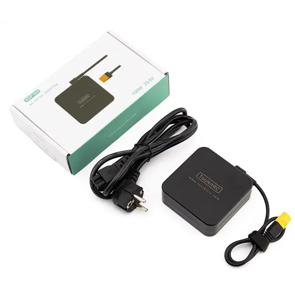 Блок живлення ToolkitRC ADP100 20V 100W XT60 TK20700-EU (Input voltage AC 100-240V 50/60Hz Input current MAX 1A Output voltage MAX 20.0V Output current MAX 5.0A Connector XT60 Size 90×90×32mm Wight 215g Work temp -10 – 40℃) від батарейки.com.ua
