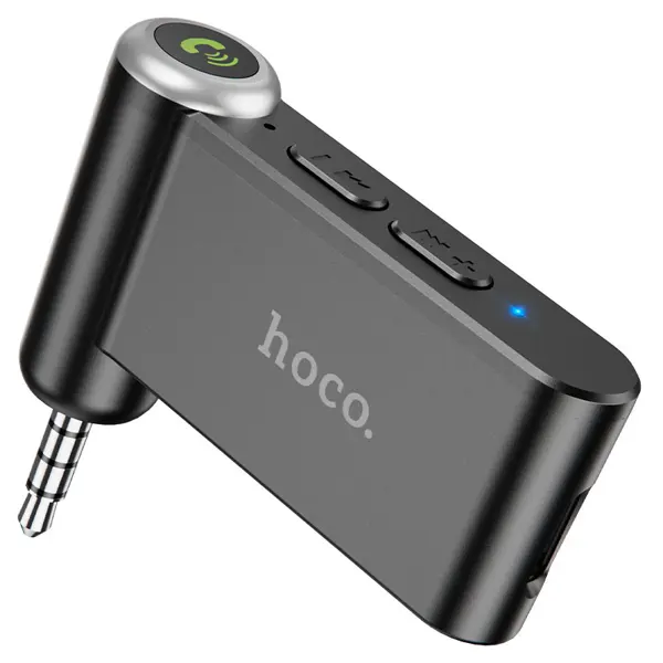 bluetooth AUX приймач Hoco E58 (вбудований АКБ) (E58 58 Magic music, in-car AUX BT receiver, BT v5.0, 3.5mm output, 140mAh battery for 8 hours of call / music 1. Sizes: 51*46*13mm. Weight: 12g. 2. BT v5.0. Chip: Jerry JL AC6956A. 3. Battery capacity: 140mAh, charging for about 2 hours. 4. Calls / music time: 8 hours. 5. Output interface: 3.5mm. 6. Compatible for audio devices with 3.5mm input interface (car, speaker, earphones, etc.).) від батарейки.com.ua