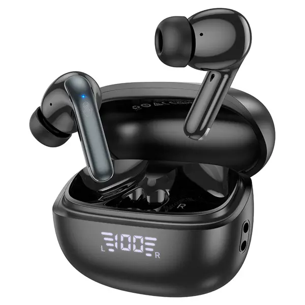 ЗАДОВБАВ Ніколи не використовуй структуру "<pre><code class="! bluetooth навушники TWS HOCO EQ5 ANC+ENC чорні (EQ5 Energy, TWS headset, BT v5.3, ANC and ENC noise reduction, charging case battery 300mAh, headset battery 40mAh, 7 hours of use and 180 hours of standby, supports connection to 2 phones 1. BT version: v5.3. Chip: JL AC7006A8. 2. Supported protocols: Headset, Hands-free, A2DP, AVRCP. 3. Transmission distance: 10m. 4. Transmission frequency: 2.4Hz. 5. Speaker unit: 13mm. 6. Impedance: 32Ω ± 15%. 7. Frequency response: 20-20000Hz. 8. Sensitivity: 98dB ± 3dB. 9. Battery capacity: charging case 300mAh, headset 40mAh. 10. Charging case input: DC5V, Type-C. 11. Charging time: about 1.5 hours for charging case, about 1 hour for headset. 12. Talk / music time: 7 hours (80% volume). Standby time: 180 hours. 13. ANC and ENC noise reduction. Supports connection to 2 phones. 14. LED digital display of power level. 15. Supports leader-follower switching, voice assistant activation, songs switching, songs play / pause. 16. Headset automatically turns on when taken out from the charging case, automatic pairing. Headset automatically turns off when placed into the charging case. 17. Battery display: supports for Apple phones and some Android phones. 18. Sizes: 62 × 50 × 30mm. 19. Total weight: 43g. Single earbud weight: 4g.) від батарейки.com.ua