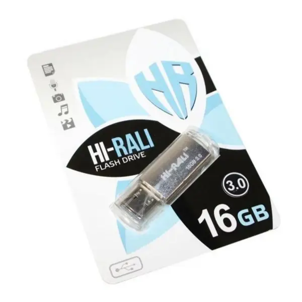 флеш-драйв Hi-Rali 16GB Rocket срібло