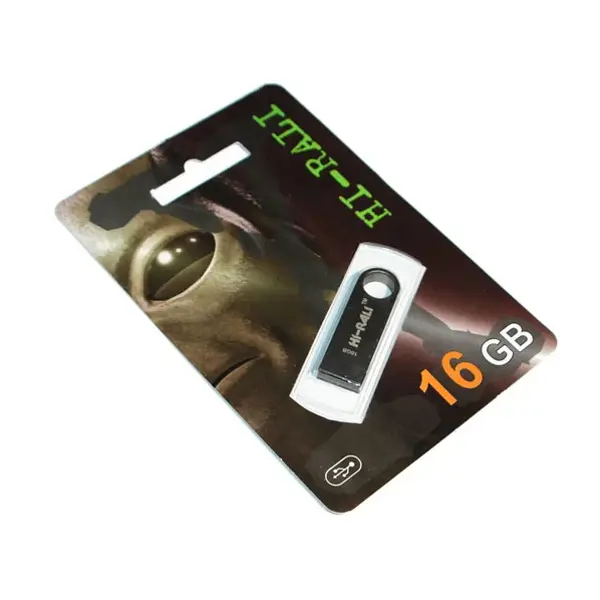 флешка Hi-Rali 16GB Shuttle чорний від батарейки.com.ua