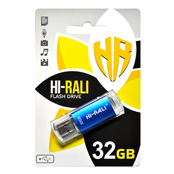 флеш-драйв Hi-Rali 32GB Rocket синій