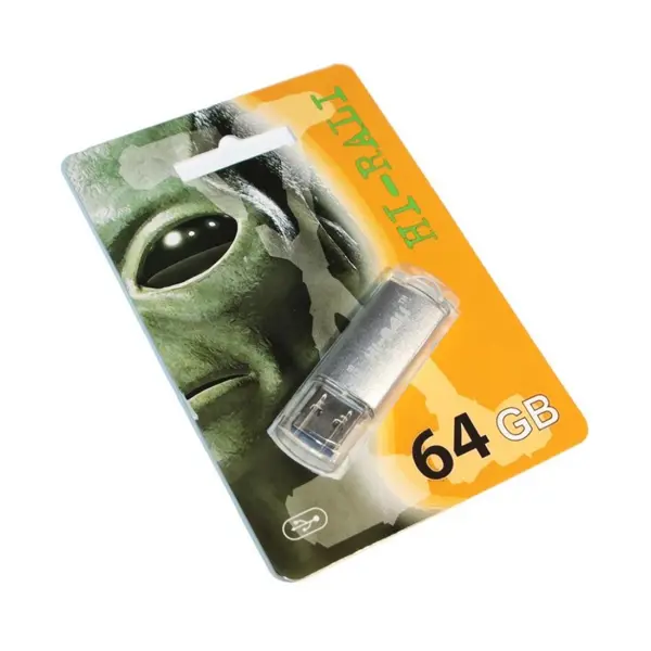 флешка Hi-Rali 64GB 3.0 Rocket срібло від батарейки.com.ua