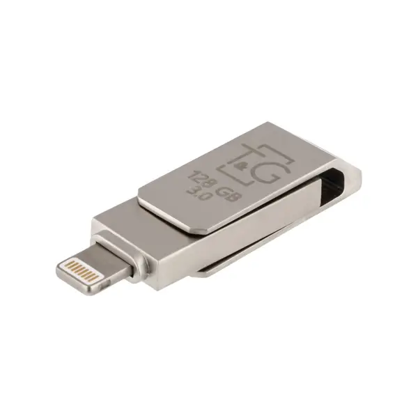 флеш-драйв T&G 008 128GB USB+iPhone 3.0 металева