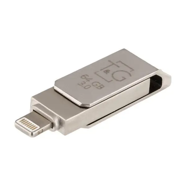 флешка T&G 008 64GB USB+lightning 3.0 металева від батарейки.com.ua