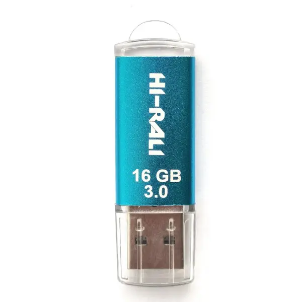 флешка Hi-Rali 16GB Rocket USB3.0 синя від батарейки.com.ua