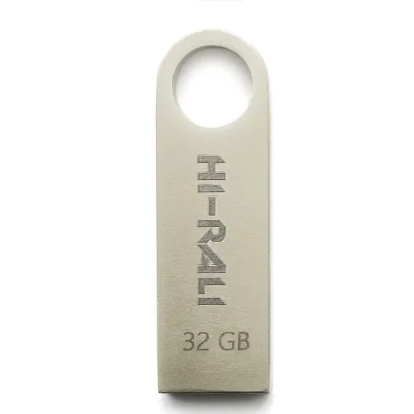 флешка Hi-Rali 32GB Shuttle срібло від батарейки.com.ua