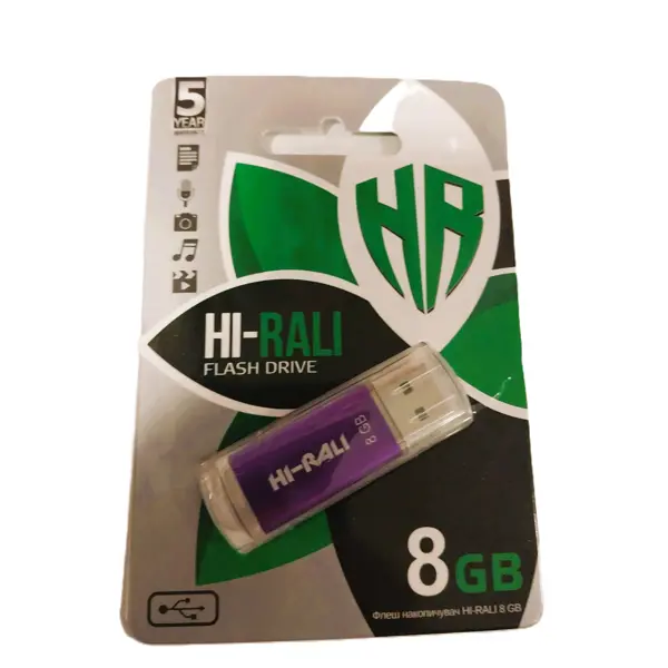 флешка Hi-Rali 8GB Rocket фіолетовий від батарейки.com.ua