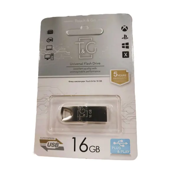 Флешка T&G 117 16GB металева  від батарейки.com.ua