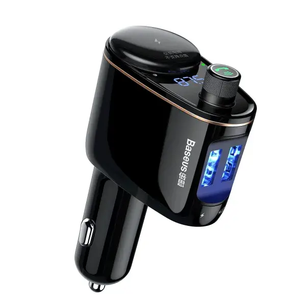 FM-Модулятор BASEUS S-06 Car Bluetooth4.2 2USB MP3 Player CCHC000001від батарейки.com.ua