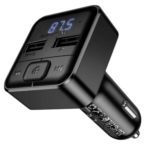 FM-модулятор BOROFONE BC63 + bluetooth  чорний від батарейки.com.ua