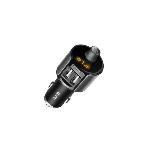 FM-модулятор HOCO E19, BT, 2USB, 2,4A (1. Wireless specification: Wireless V4.2. 2. L.W.H.: 90*35*35 mm, weight: 38g. 3. Supply voltage: 12V-24V, USB output: 5V / 2.4A. 4. FM frequency: 87.5-108 MHz. 5. Support USB playback (32G MAX), support format: MP3, WMA. 6. After connection to phone Wireless, tune up an empty channel on the car FM, and then tune up the same empty channel on the Wireless transmitter, this way you can connect.) від батарейки.com.ua