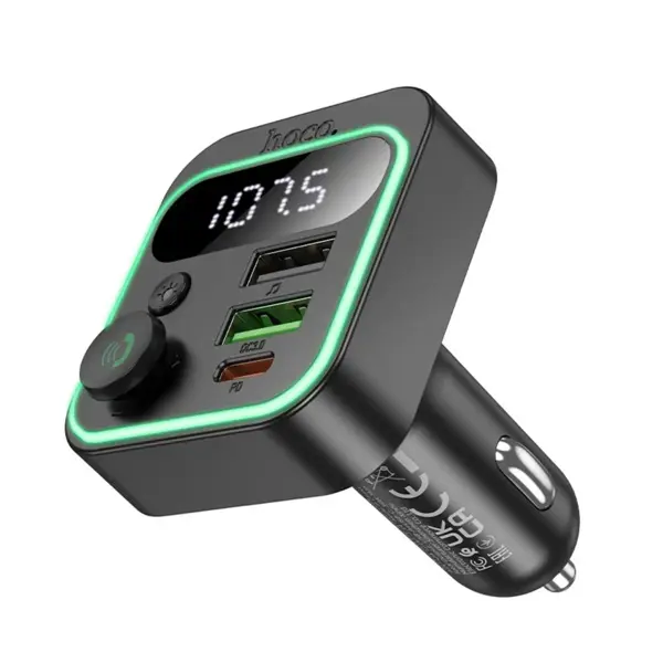 FM-модулятор HOCO E85 BT5.4 PD20W QC3.0 2USB Type-C від батарейки.com.ua