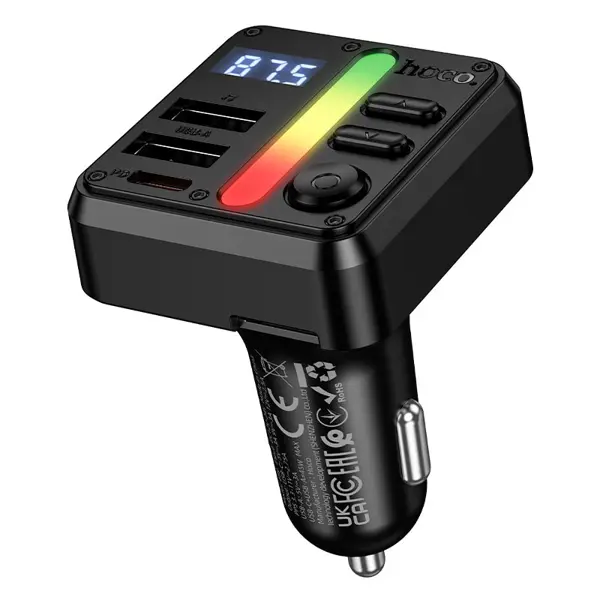 FM-модулятор HOCO E89 Libre PD30W car BT FM TF Led Black від батарейки.com.ua