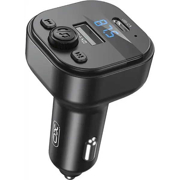 FM-модулятор XO BCC18 Smart MP3 Car Charger Type-C 3A BT5.0 Чорний від батарейки.com.ua