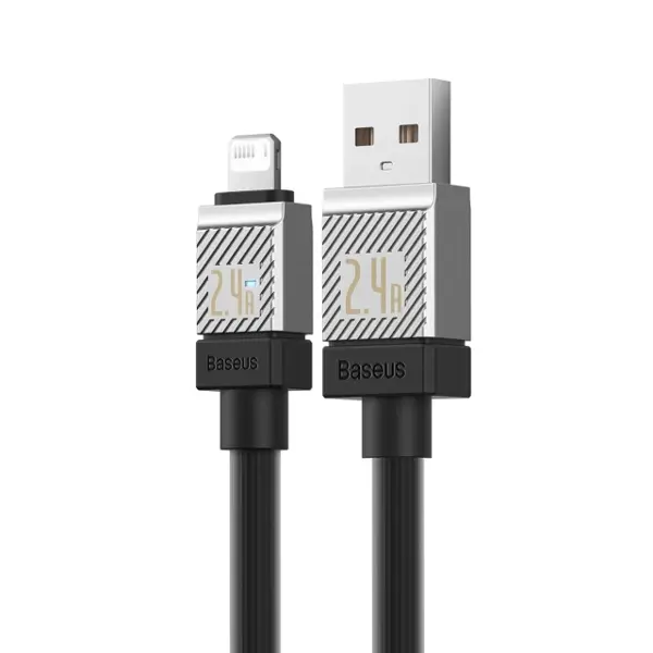 Кабель Baseus USB to Lightning CoolPlay 2,4A 2m Black CAKW000501 від батарейки.com.ua
