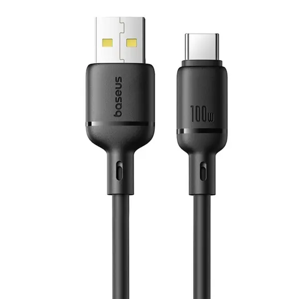 Кабель Baseus USB to Type-C Silky Series PD100W 2m Black P10377703113-01 від батарейки.com.ua