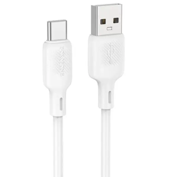 Кабель BOROFONE BX113 USB to Type-C Lenny silicone 3A 1m білий від батарейки.com.ua