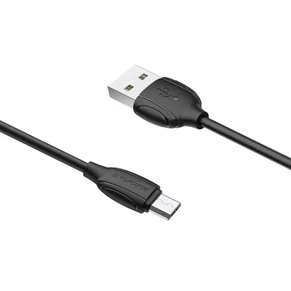 Кабель BOROFONE BX19 USB - Micro Benefit 2.4A 1m чорний від батарейки.com.ua