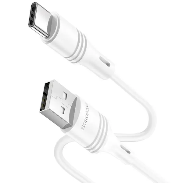 Кабель BOROFONE BX43 USB - Type-C CoolJoy 3A 1m white від батарейки.com.ua