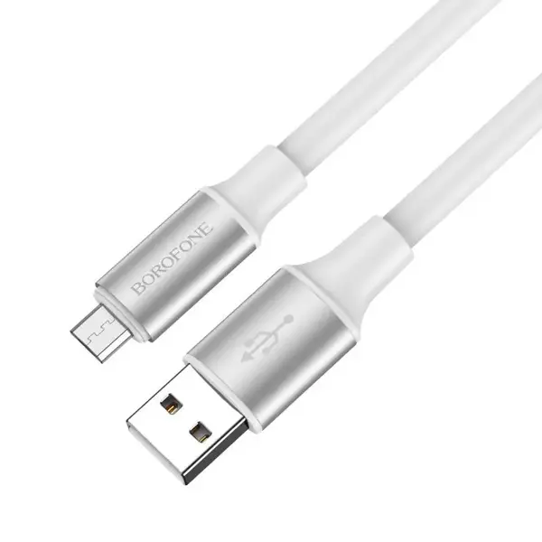 Кабель BOROFONE BX82 USB to Micro 2.4A 1m білий від батарейки.com.ua