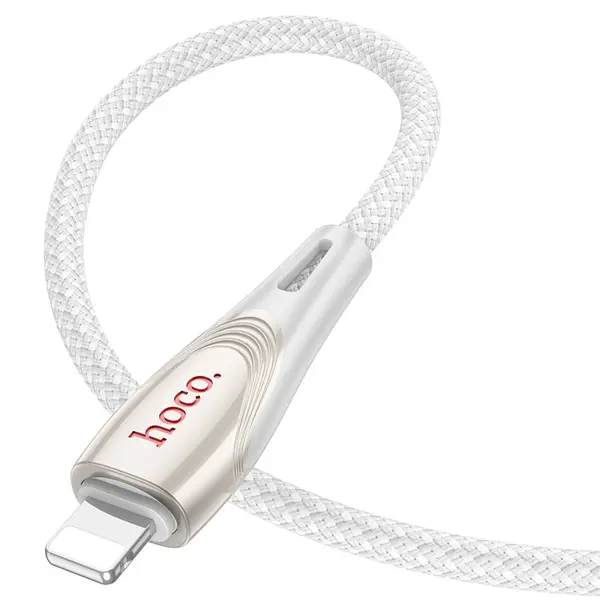 Кабель HOCO U133 USB to Lightning 2.4A 1.2м сірий від батарейки.com.ua