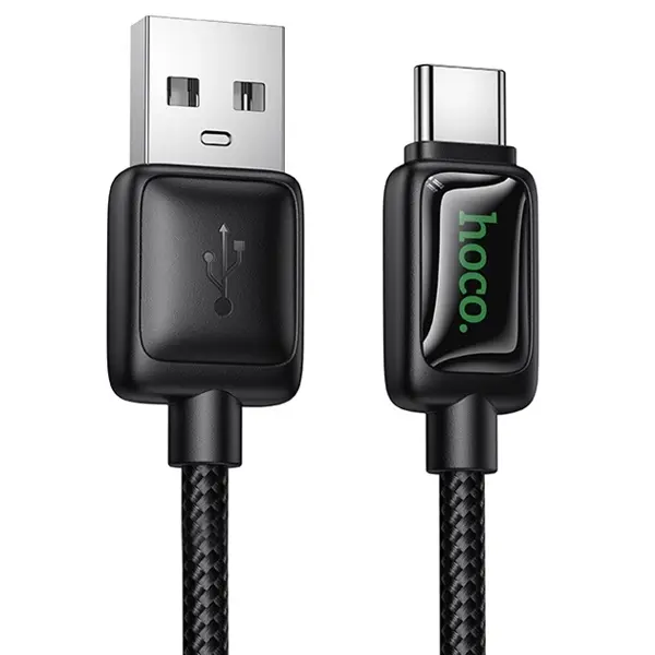 Кабель HOCO U146 USB to Type-C 36W 3A 1.2m чорний від батарейки.com.ua