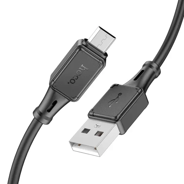 Кабель HOCO USB to Micro X101 silicone 3A 1m чорний від батарейки.com.ua