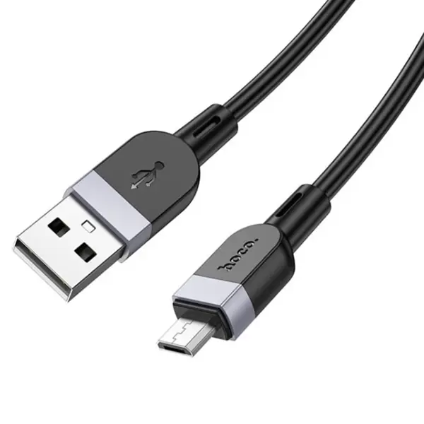 Кабель HOCO USB to Micro X109 silicone 2,4A 2m чорний від батарейки.com.ua