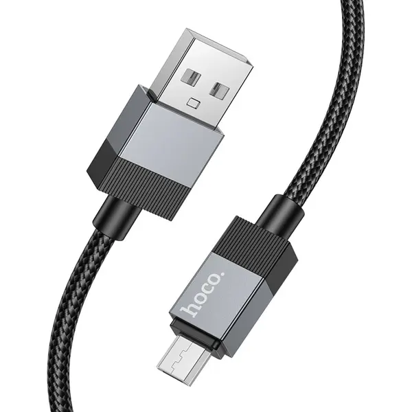 Кабель HOCO X110 USB to Micro 2,4A 1m чорний від батарейки.com.ua