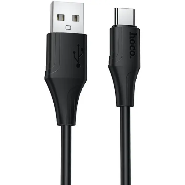 Кабель HOCO X124 USB to Type-C silicone 3A 1m чорний від батарейки.com.ua