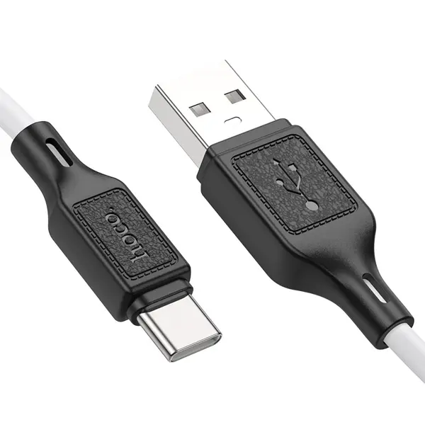 Кабель HOCO X90 USB to Type-C silicone 3A 1m White від батарейки.com.ua